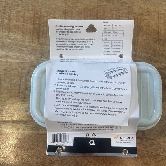 Culinary Elements Economy Kitchen Accessory Microwave Egg Poacher Plastic White - Picture 5 of 7